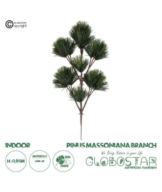 GloboStar® Artificial Garden PINUS MASSONIANA BRANCH 20218 Τεχνητό Διακοσμητικό Κλαδί Πεύκου Π52 x Υ95cm